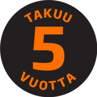 5 vuoden takuu -logo